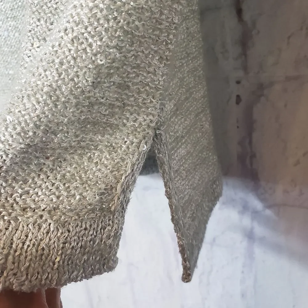 PECK & PECK Sequined Lightweight Ombre Pullover Sweater Petite Small